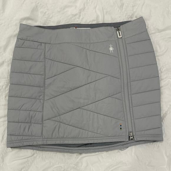 SmartWool Women's Storm Grey Smartloft 120 Quilted Mini Skirt - Size M NWOT - Picture 3 of 7